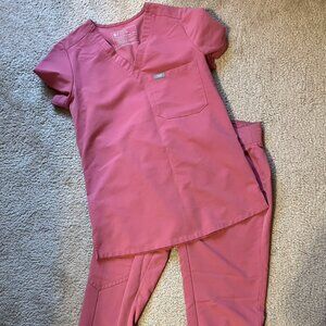 Figs Pink Scrub Set, XXS